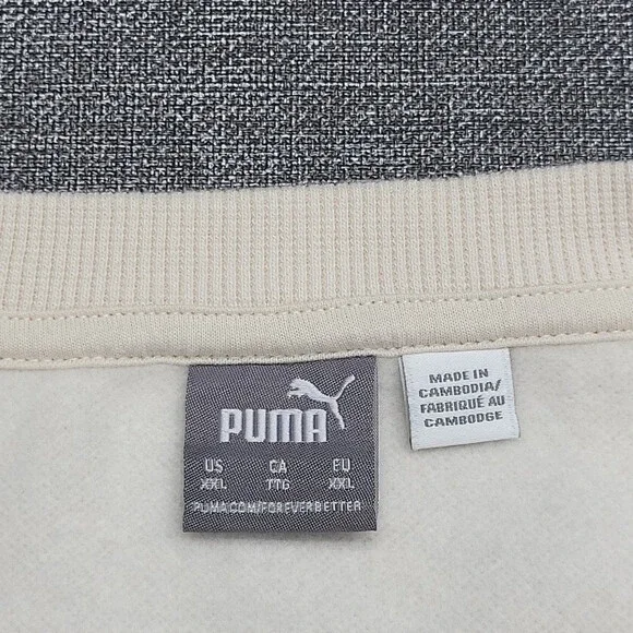 Puma Womens Sweatshirt XX-Large Size Off White Everyday Modern Pullover Top - Picture 8 of 11
